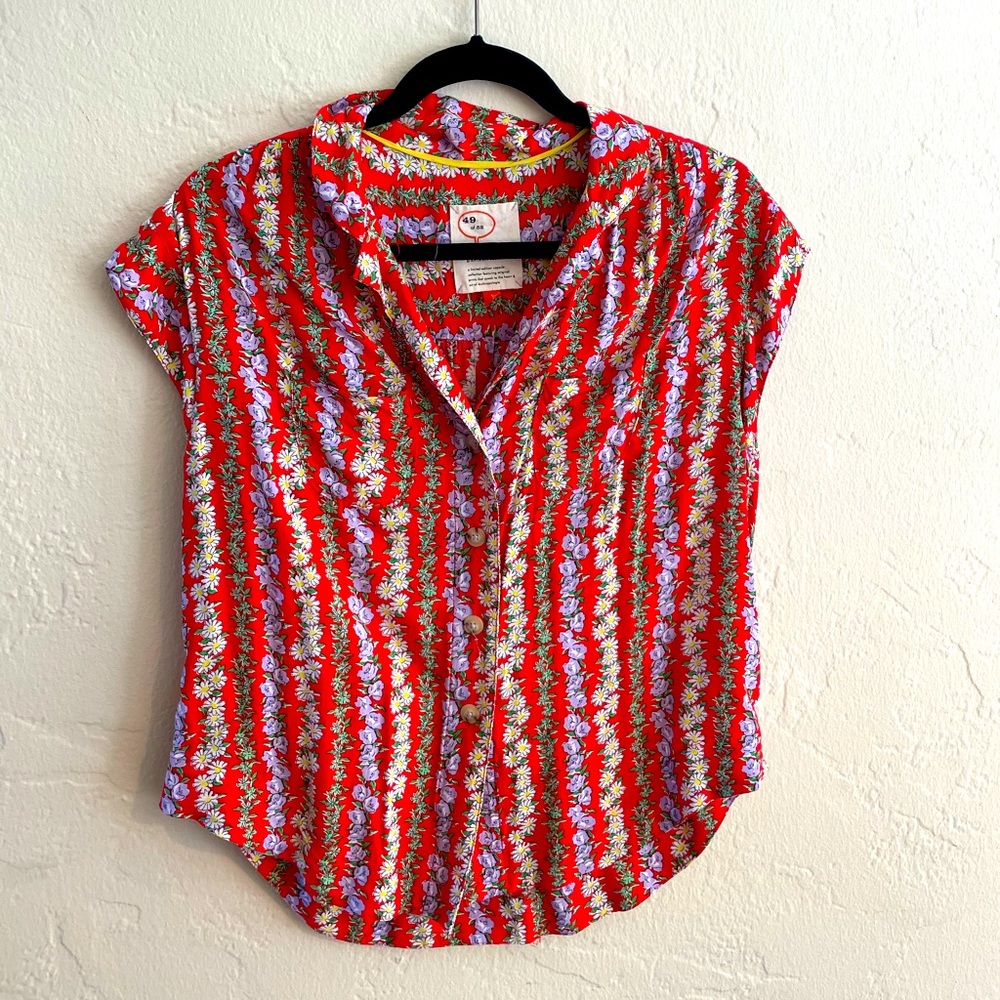 Anthropologie Short-sleeved button up